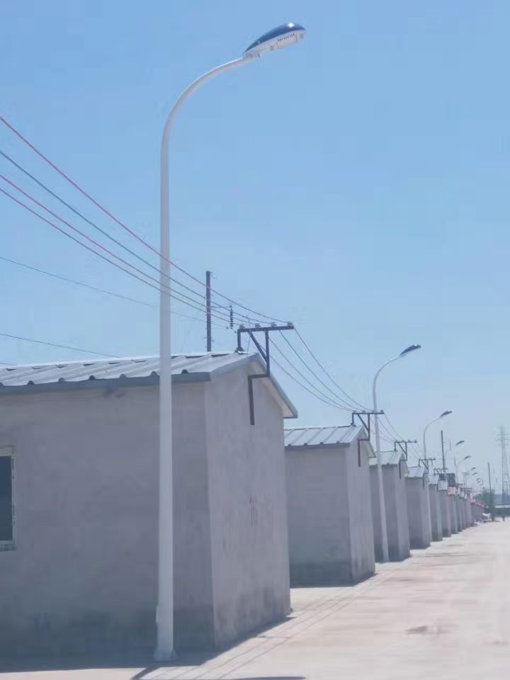 天津市津南區(qū)農業(yè)基地市電太陽能路燈安裝案例